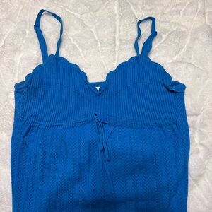 Aritzia Wilfred Blue Knit Tank